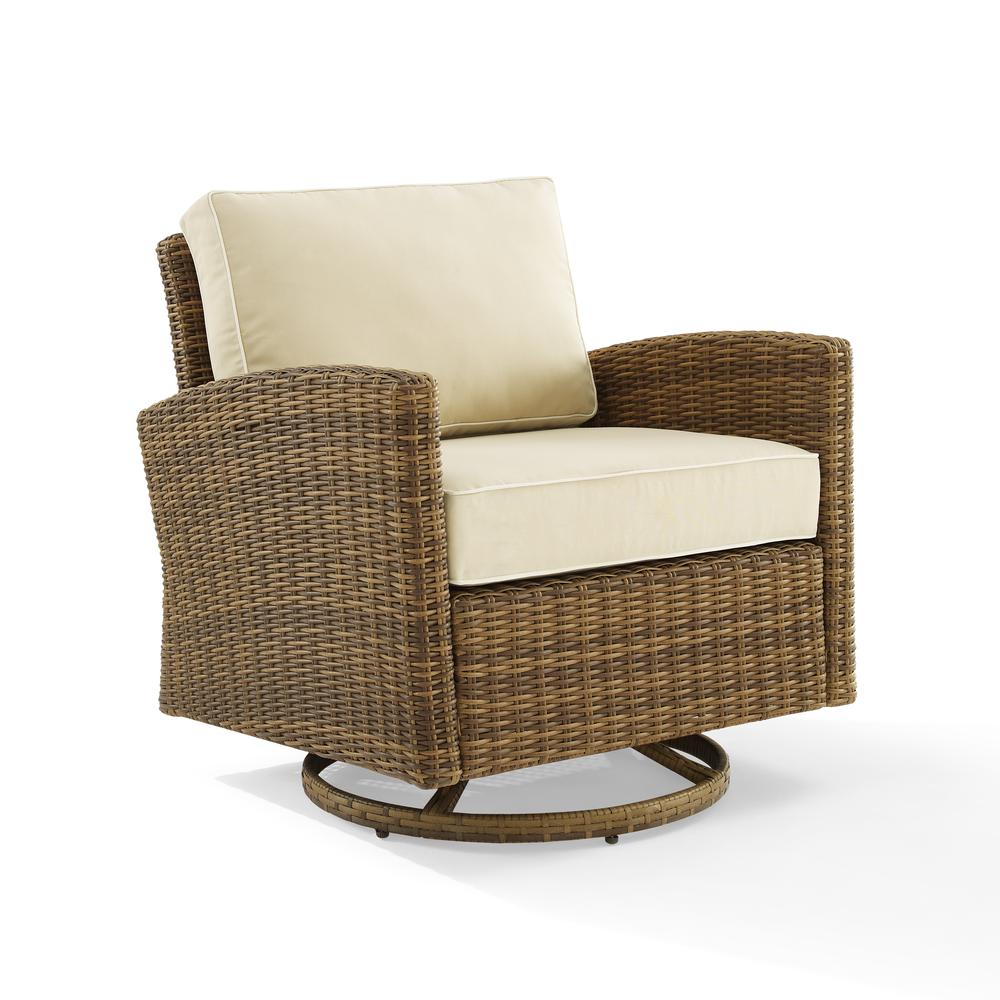 Bradenton Outdoor Wicker Swivel Rocker Chair Sand/Weathered Brown