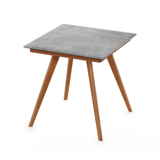 Furinno Redang Outdoor 4-Leg Square Smart Top Table, Cement