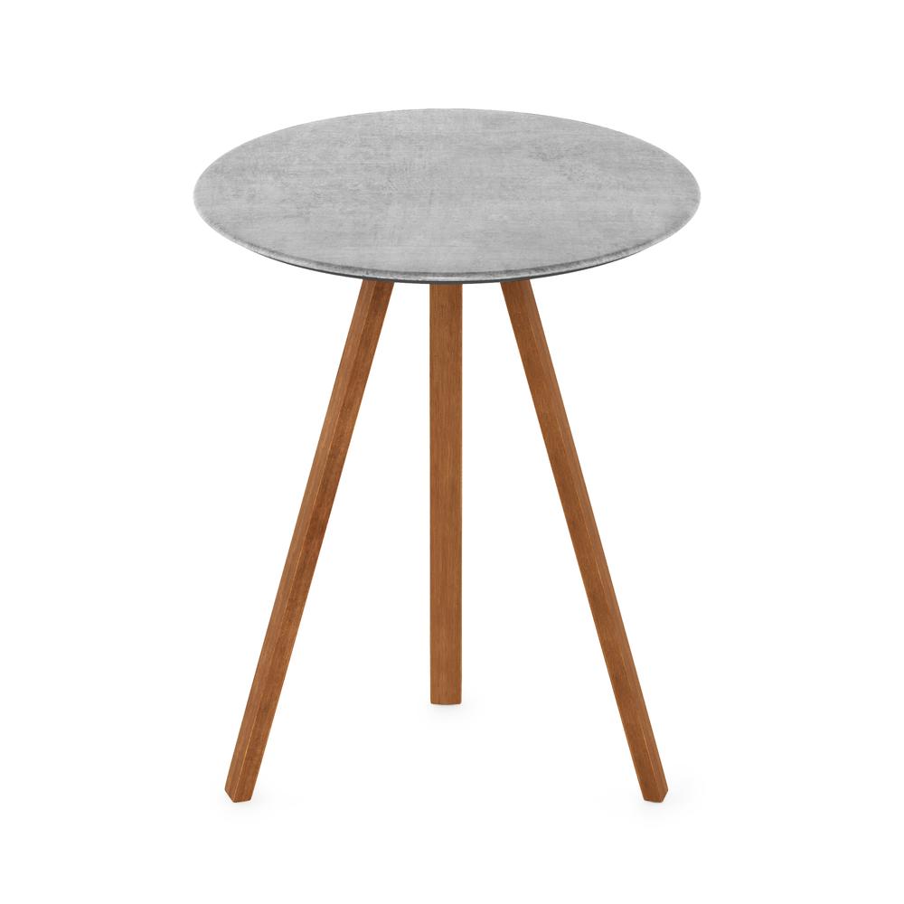 Furinno Redang Outdoor 3-Leg Round Smart Top Table, Cement