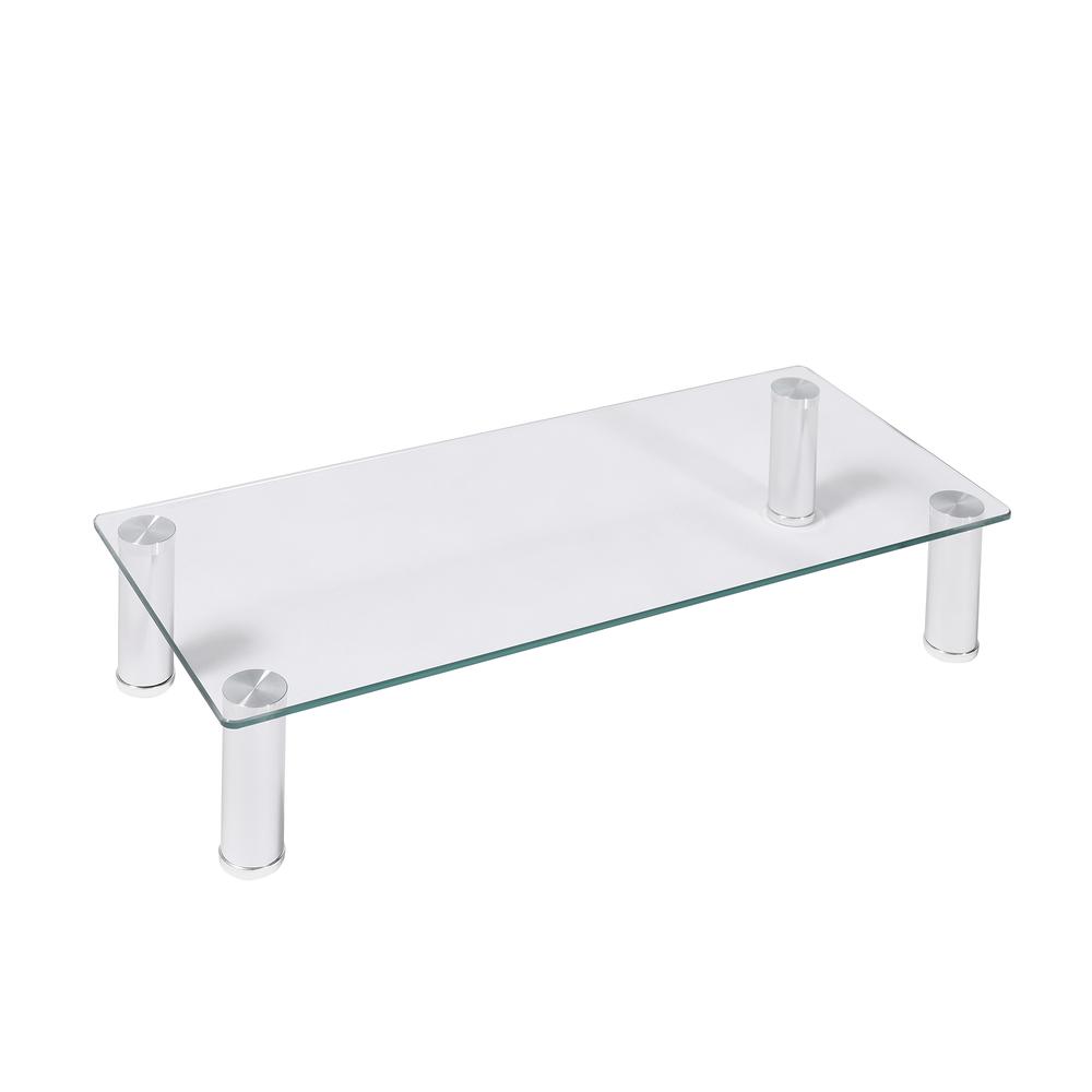 Furinno Barrow Monitor Stand, Clear, FCM1601-1