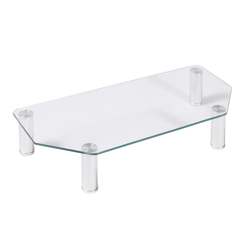 Furinno Barrow Monitor Stand, Clear, FCM1601-4