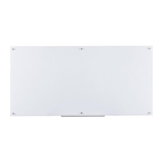 Furinno Eddington Glass Dry Erase Board with Marker Tray, 36 x 72 Inches, White