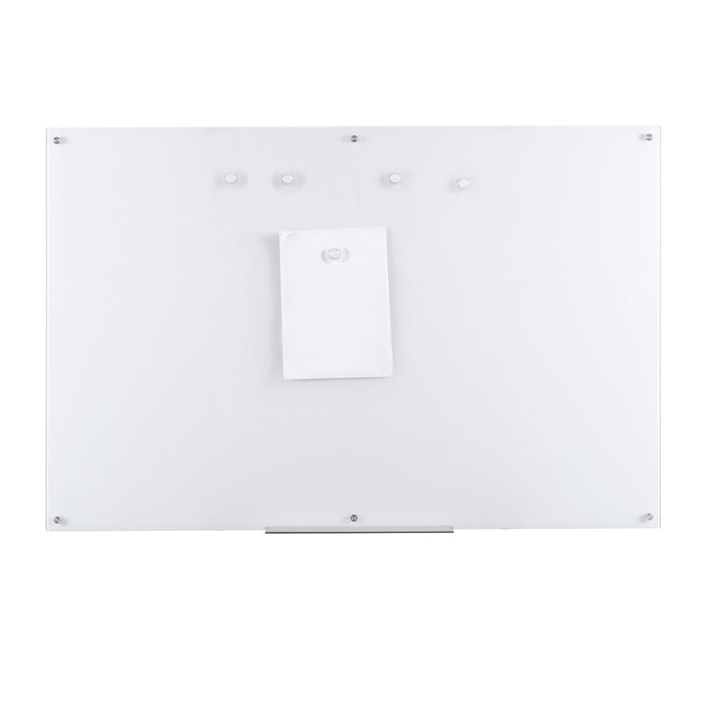 Furinno Eddington Magnetic Glass Dry Erase Board, 39 x 59 Inches, White