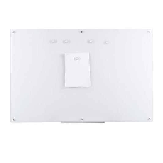 Furinno Eddington Magnetic Glass Dry Erase Board, 39 x 59 Inches, White