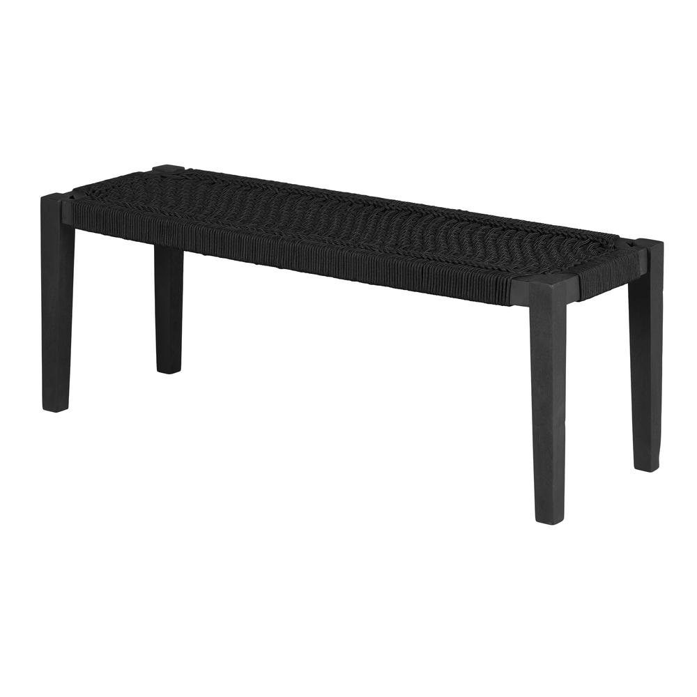 Agave Wood Bench, Black