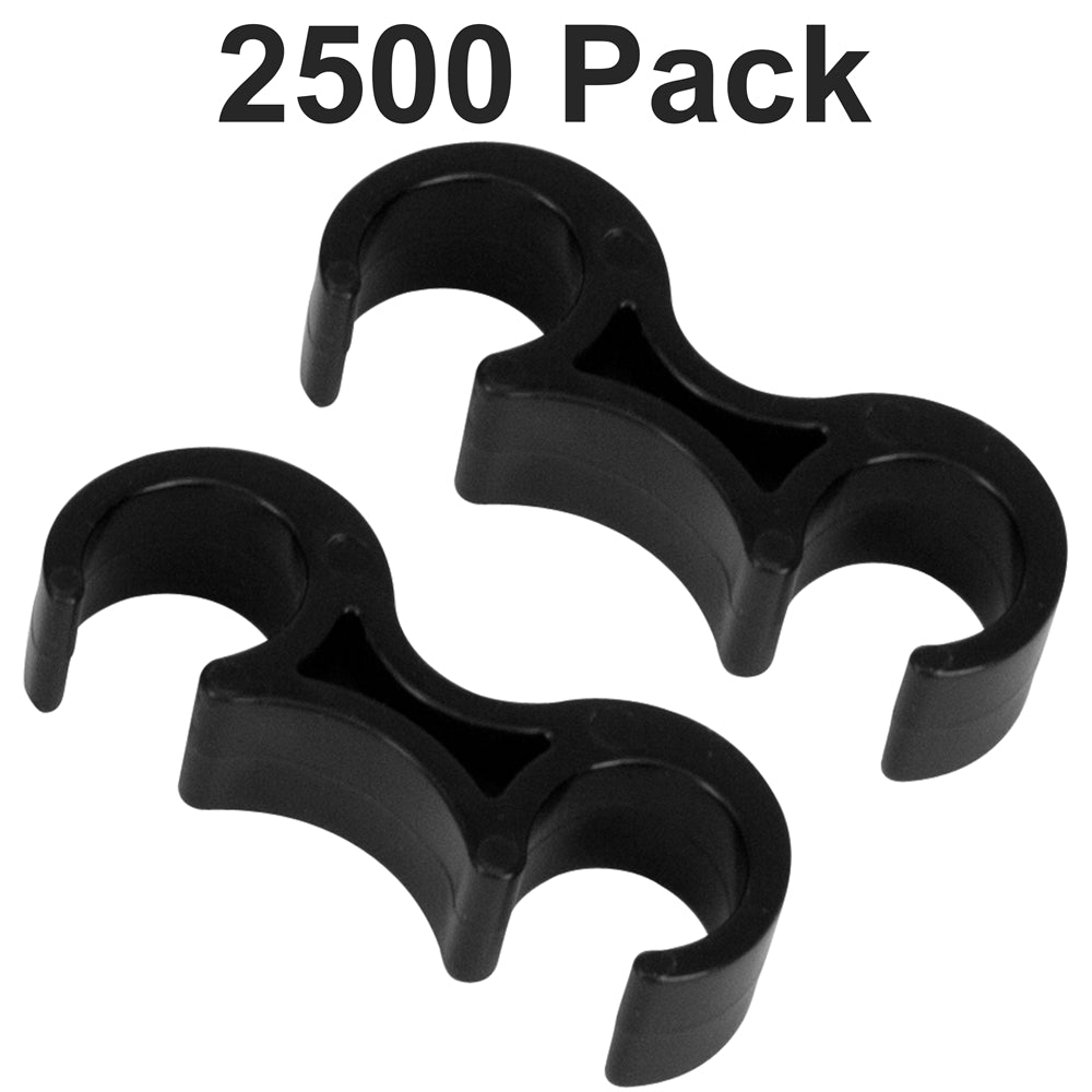 2500 Pk. Black Plastic Ganging Clips - Set of 2