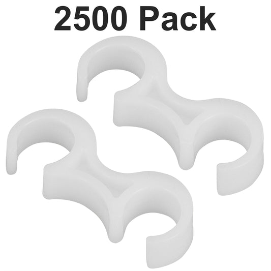 2500 Pk. White Plastic Ganging Clips - Set of 2