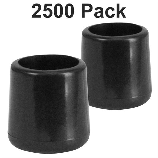 2500 Pk. Black Replacement Foot Cap for Plastic Folding Chairs