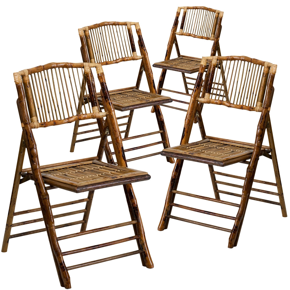 4 Pk. American Champion Bamboo Folding Chair