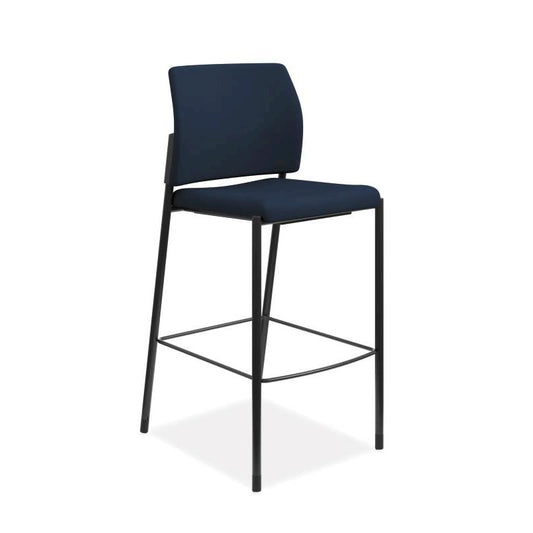 HON Accommodate Cafe Stool | Navy Fabric | Textured Black Frame | Armless