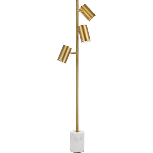 Derry Floor Lamp, 12"Wx66"H, Marble Base