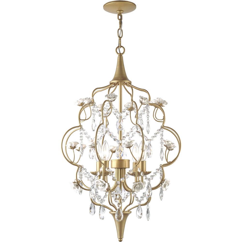 19"Dx27"H Floral Chandelier