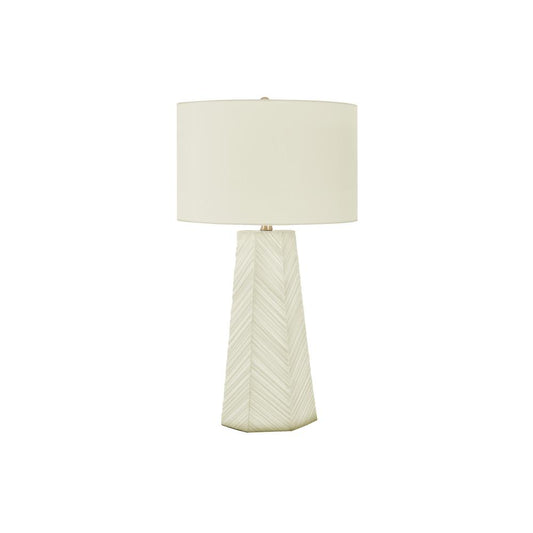 Lighting, 29"H, Table Lamp, White Ceramic, Ivory / Cream Shade, Contemporary