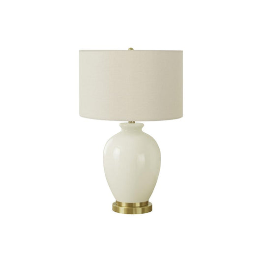 Lighting, 26"H, Table Lamp, Ivory / Cream Shade, Cream Ceramic, Transitional