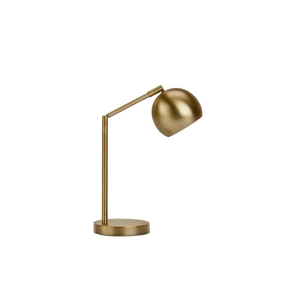 Lighting, 19"H, Table Lamp, Gold Metal, Gold Shade, Contemporary