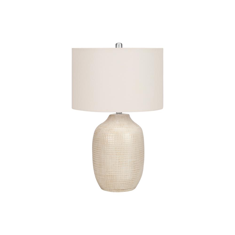 Lighting, 26"H, Table Lamp, Cream Ceramic, Ivory / Cream Shade, Contemporary