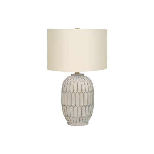 Lighting, 24"H, Table Lamp, Cream Resin, Ivory / Cream Shade, Transitional