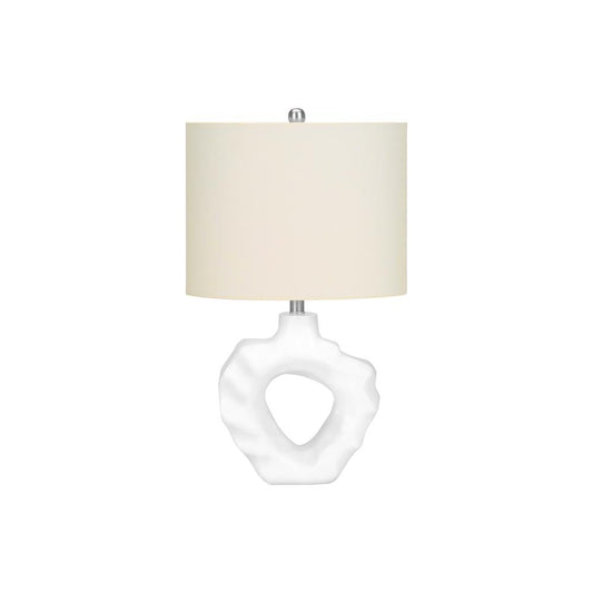 Lighting, 25"H, Table Lamp, Cream Resin, Ivory / Cream Shade, Modern