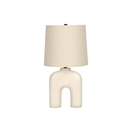 Lighting, 25"H, Table Lamp, Cream Resin, Beige Shade, Modern