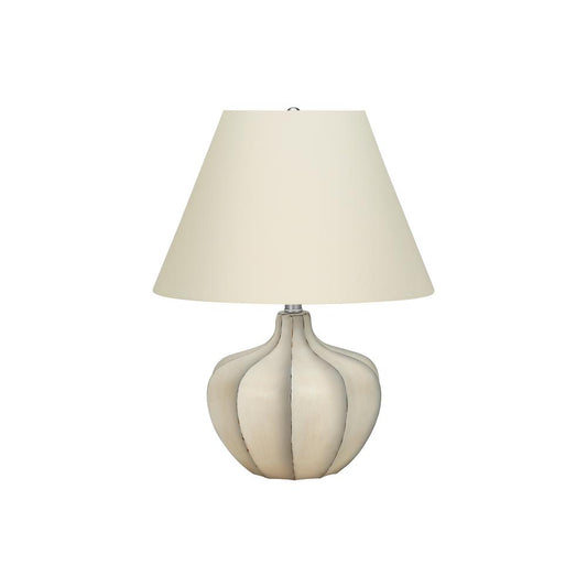 Lighting, 21"H, Table Lamp, Cream Resin, Ivory / Cream Shade, Transitional