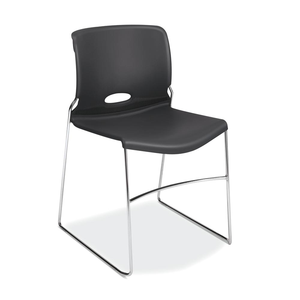 HON Olson Stacking Chair - Guest Chair for Office, Cafeteria, Break Rooms, Training or Multi-Purpose Rooms, Lava Shell, 4 pack (HON4041LA)