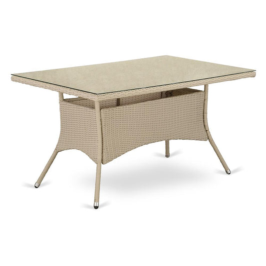 Wicker Patio Table Cream, HVLTG53V