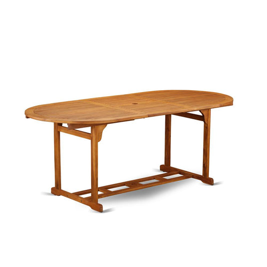 Wooden Patio Table Natural Oil, BBSTXNA