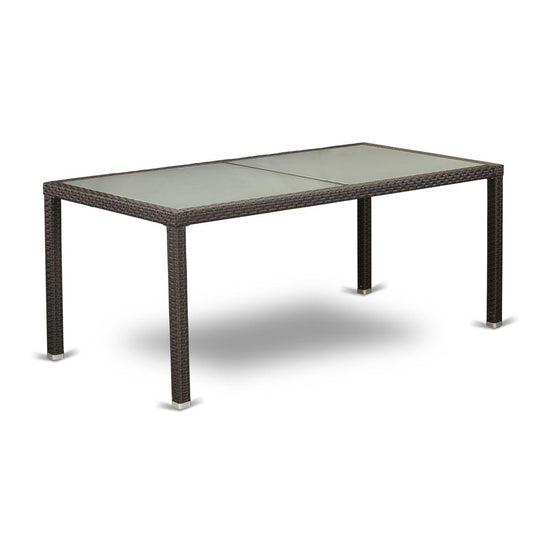 Wicker Patio Table Dark Brown, HLUTG63S