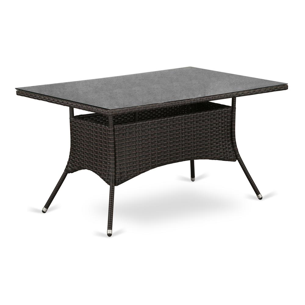 Wicker Patio Table Dark Brown, HVLTG63S