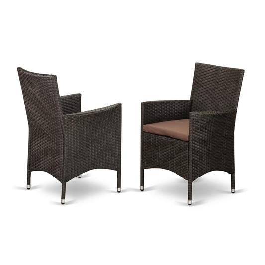 Wicker Patio Chair Dark Brown, HVLC163S