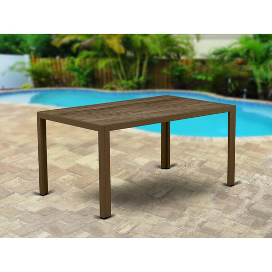 Wicker Patio Table Brown, JULTW02