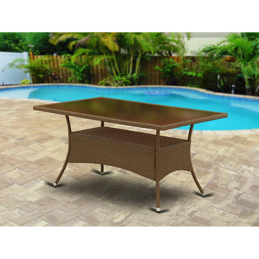 Wicker Patio Table Brown, OSLTG02