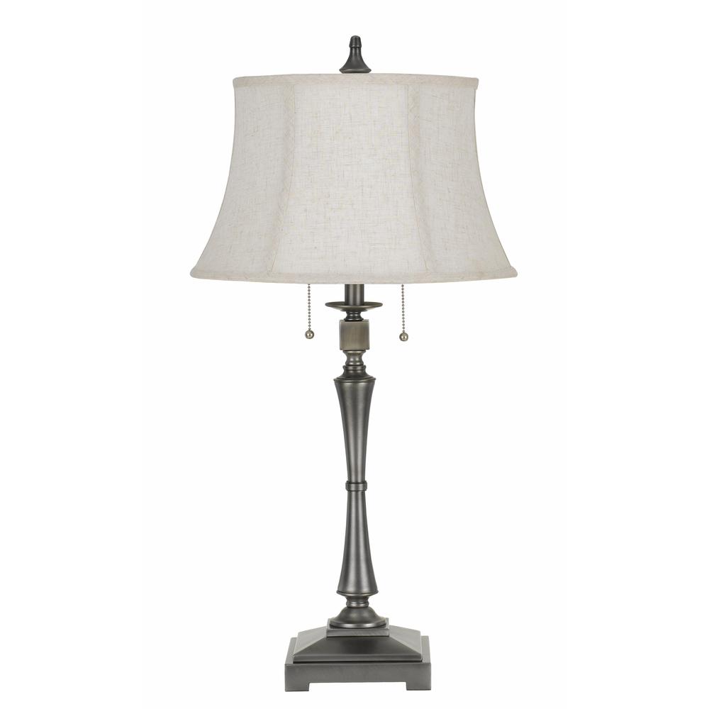 60W X 2 Madison Metal Table Lamp With SofTBack Fabric Shade