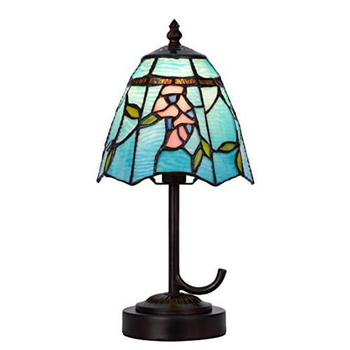 40W metal/resin Tiffany accent lamp with inline switch Bronze