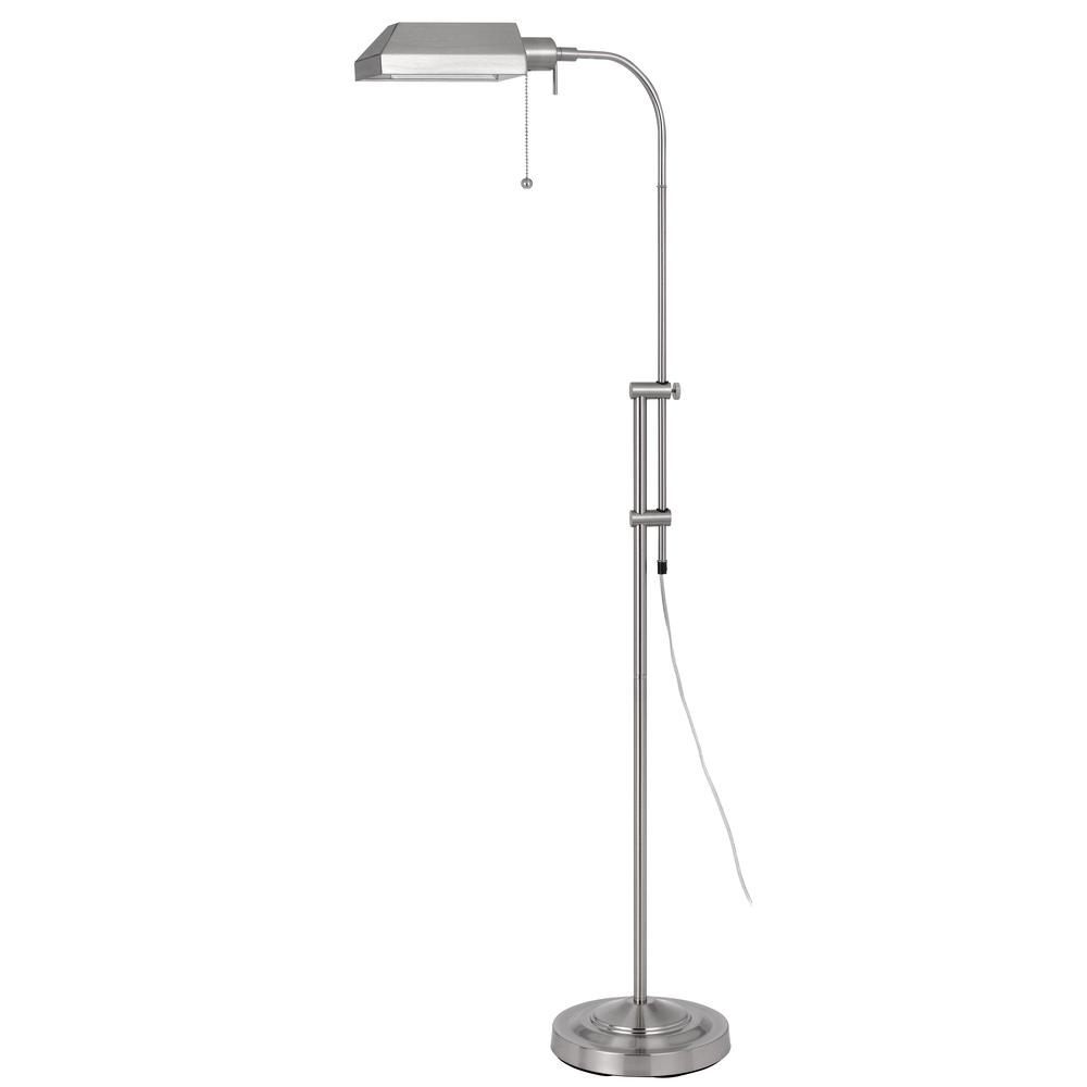 62" Height Metal Floor Lamp in Brushed Steel