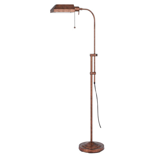 62" Height Metal Floor Lamp in Rust