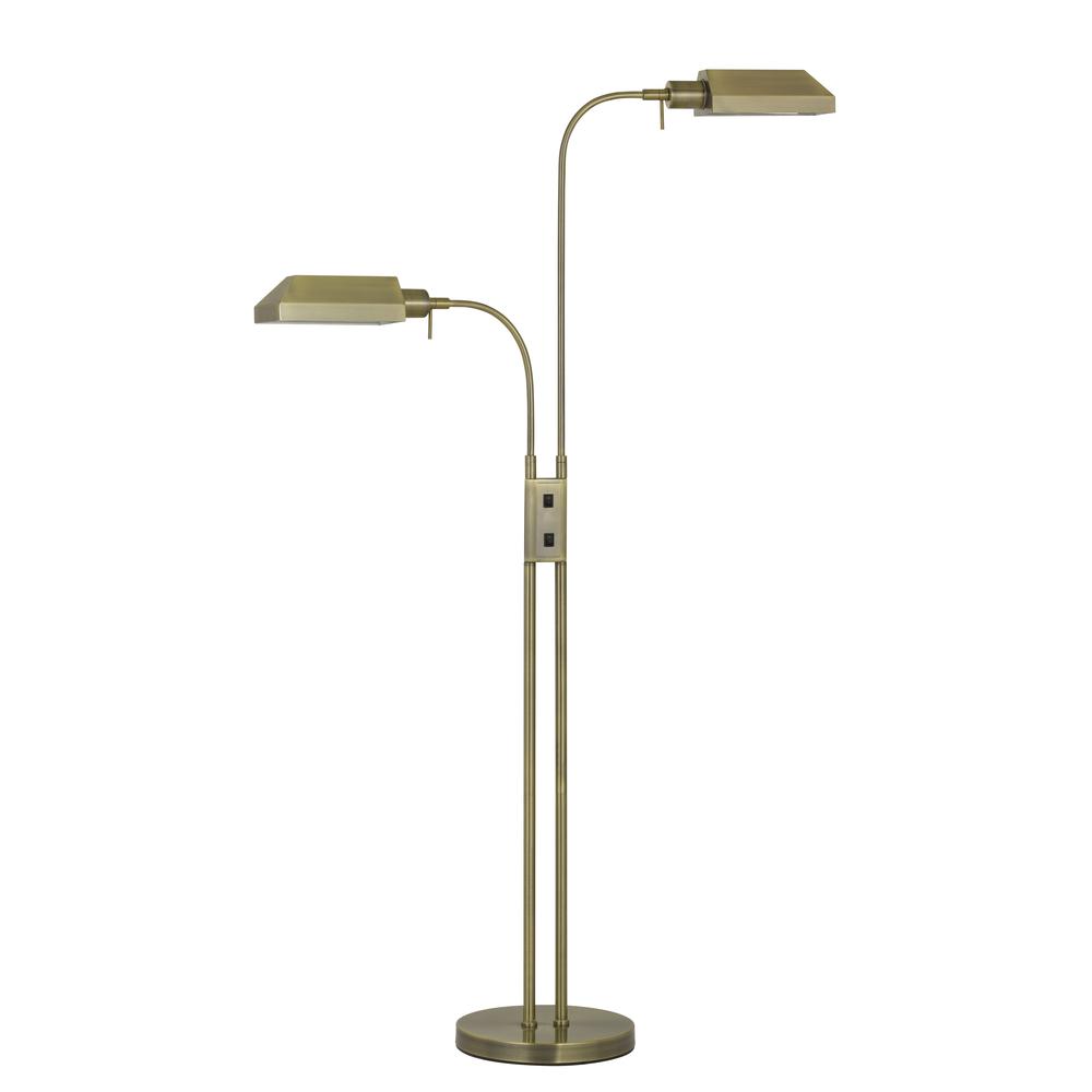 60W X 2 Pharmacy Dual Height Floor Lamp With On Off Rocker Switch