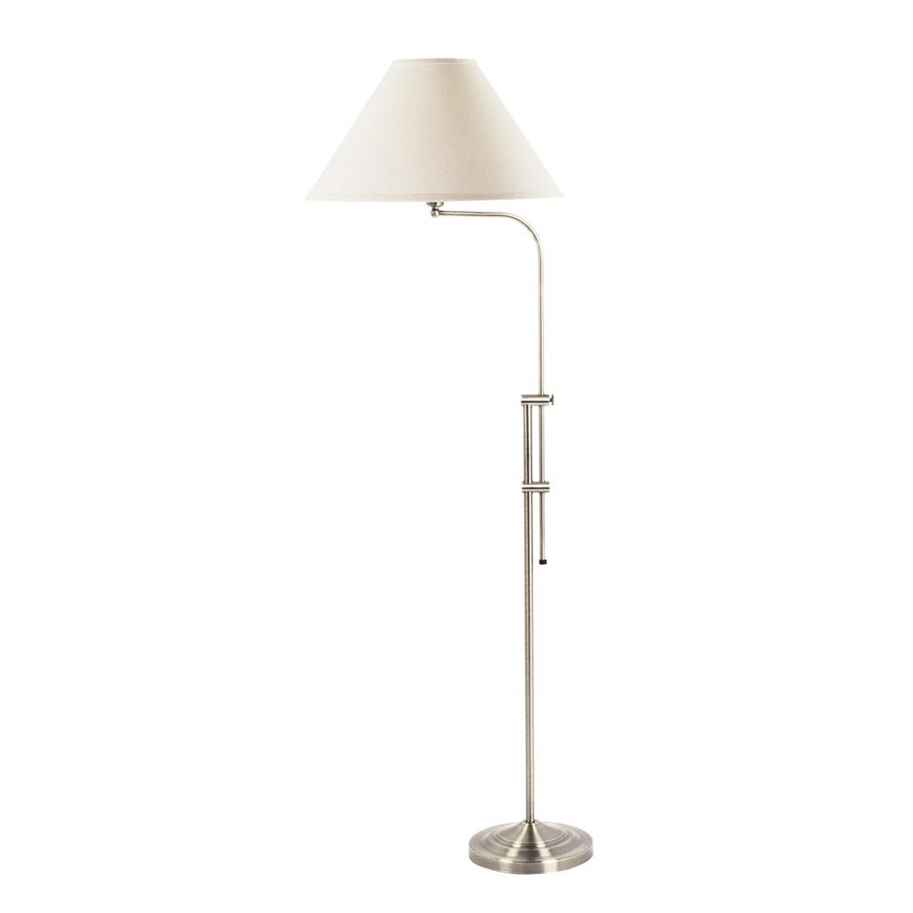 67.5" Height Metal Floor Lamp in Brushed Steel