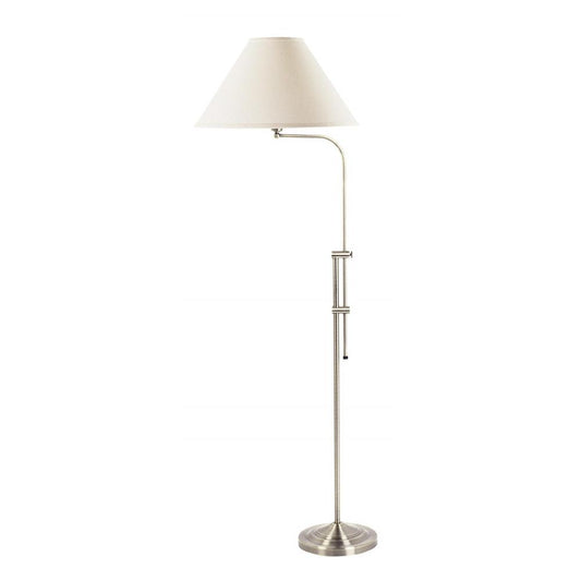 67.5" Height Metal Floor Lamp in Brushed Steel