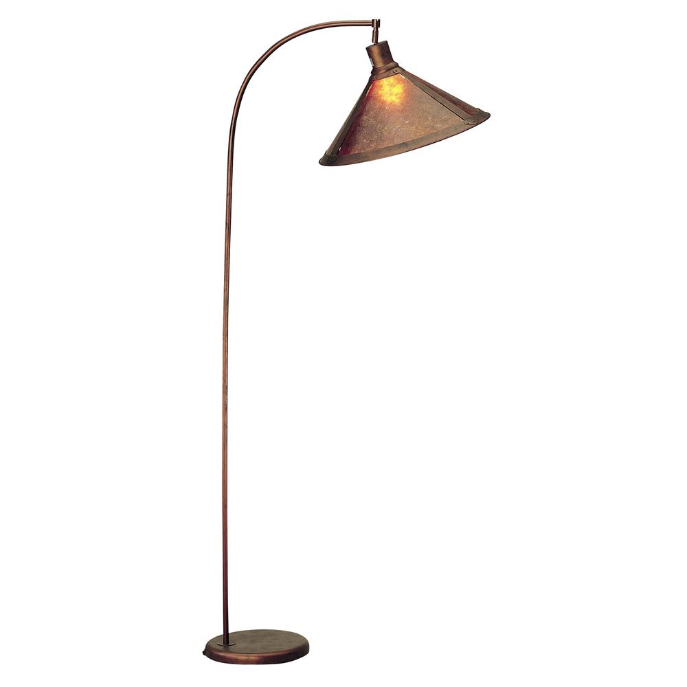 68" Height Metal Arc Lamp in Rust