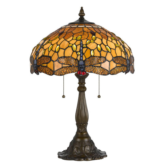 23" Height Zinc Cast Table Lamp in Antique Brass