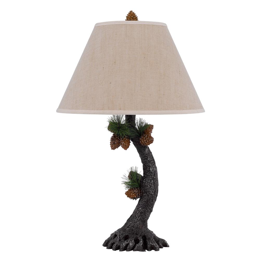 28" Height Resin Pinecone Table Lamp