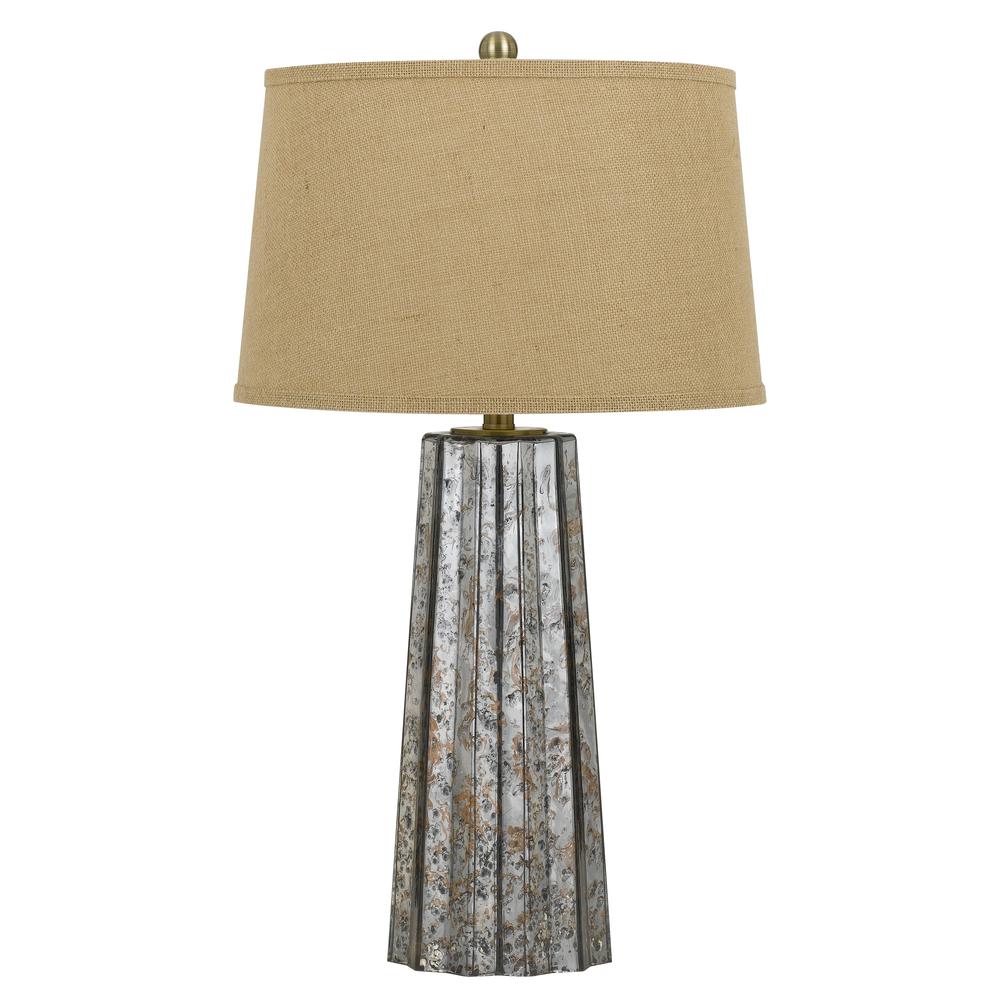 29.5" Height Glass Table Lamp in Antique Mirror