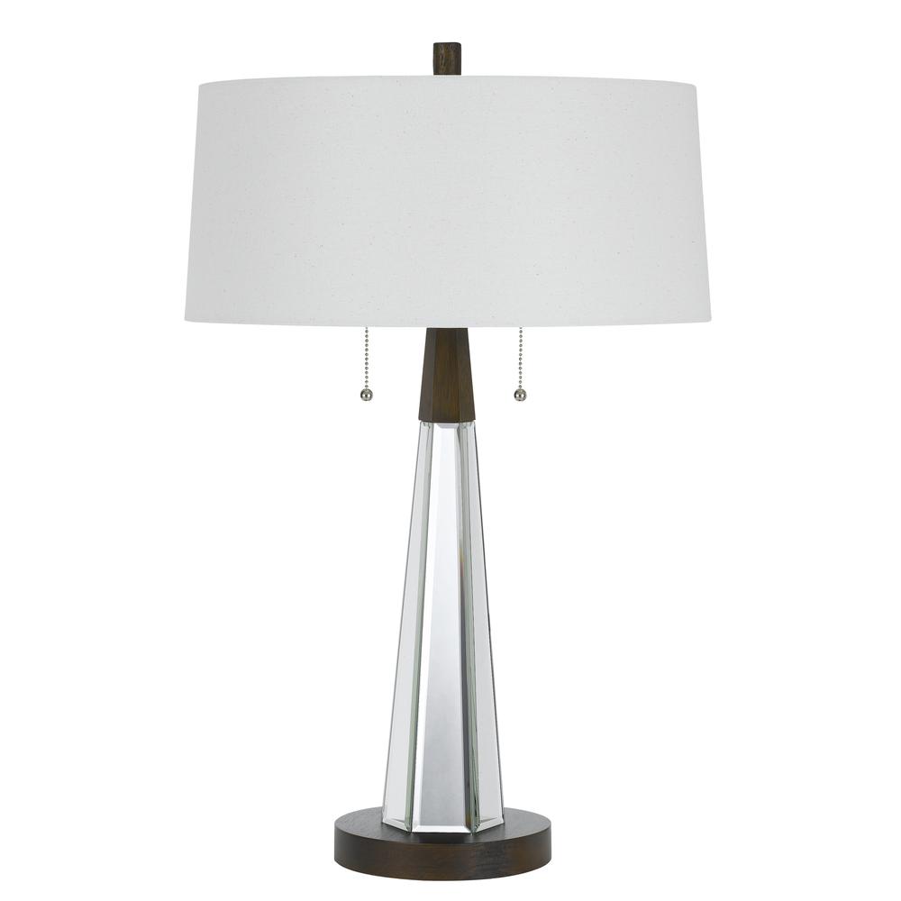 60W X 2 Caserta Mirror Table Lamp With Linen Shade