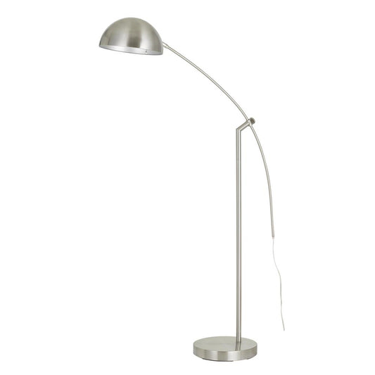 65" Height Metal Arc Lamp in Brushed Steel Finish