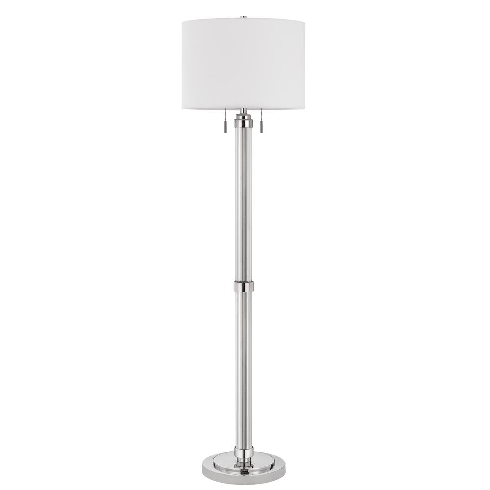 60W X 2 Montilla Metal/Acrylic Floor Lamp With Fabric Shade