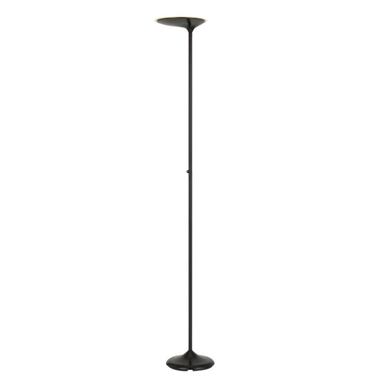 Foggia integrated Dimmable LED Metal Torchiere 71" Height Metal Floor Lamp in Dark Bronze Finish