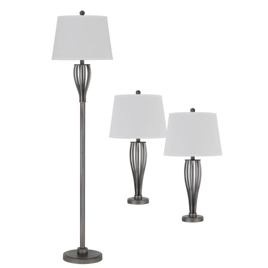 100W Table And Floor Lamp. 1 Floor And 2 Table Lamps Packed in One Box, BO29613