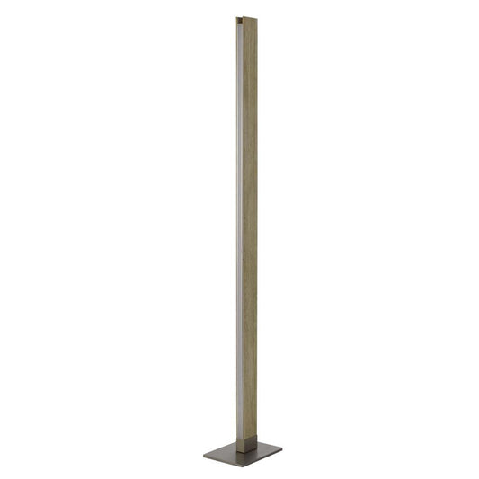 Colmar integrated LED Rubber wood floor lamp with dimmer control. 24W, 2100 lumen, 3000K., rubber wood