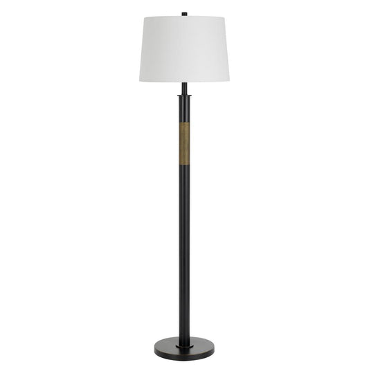 150W 3 way Summerfield metal floor lamp with hardback taper drum fabric shade, Oil Rubbed Bronze